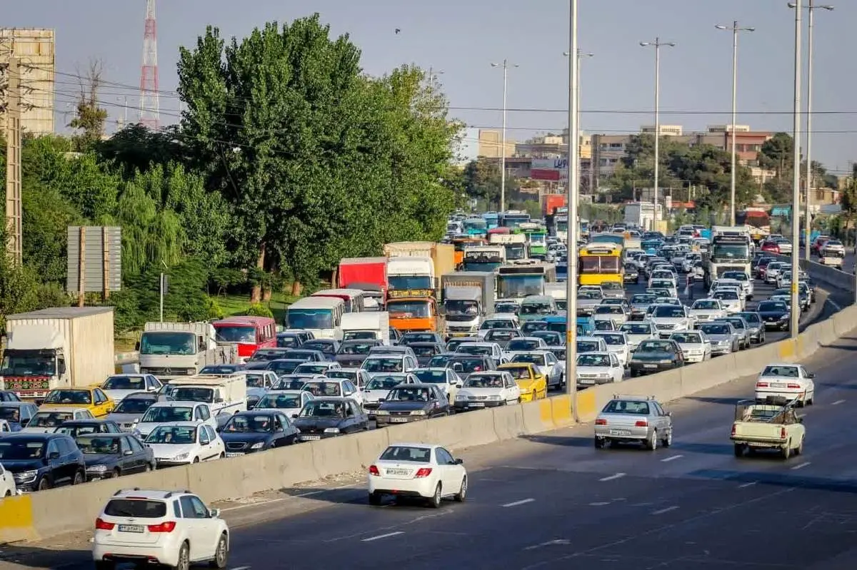 ترافیک سنگین در آزادراه تهران-کرج-قزوین