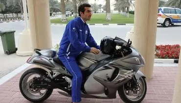 عکس/ مجتبي جباري موتورسوار