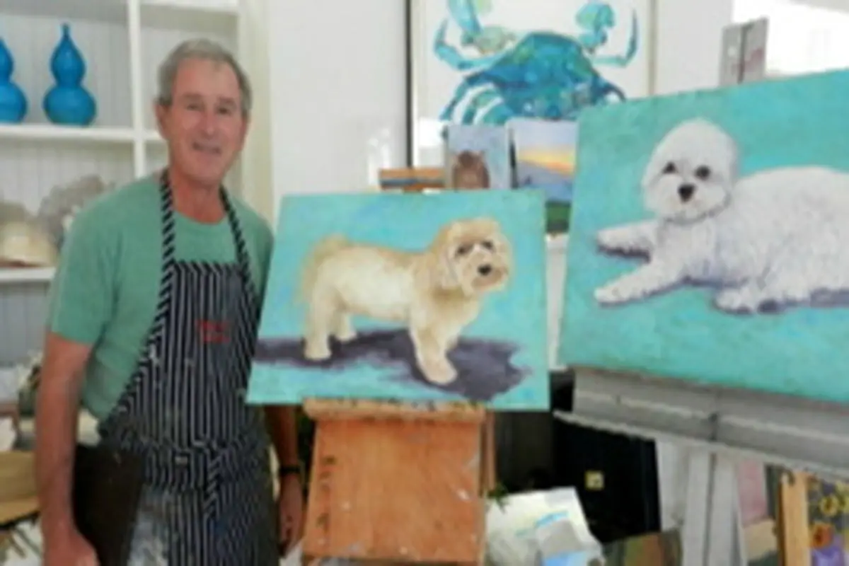 جورج بوش نقاش شد! +عکس