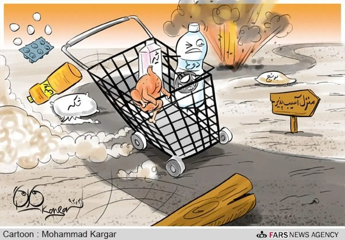 کاریکاتور/ سرنوشت سبد كالای خانوار...!