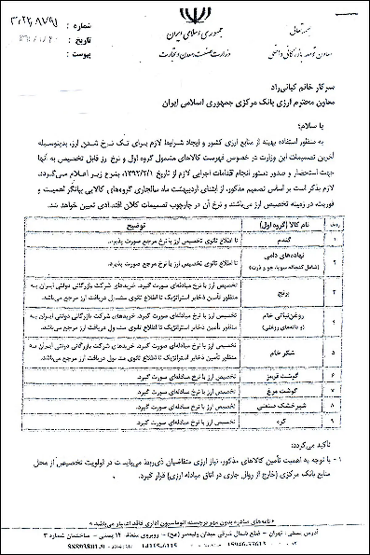 تعیین تکلیف کالاهای اساسی برای تک نرخی شدن ارز