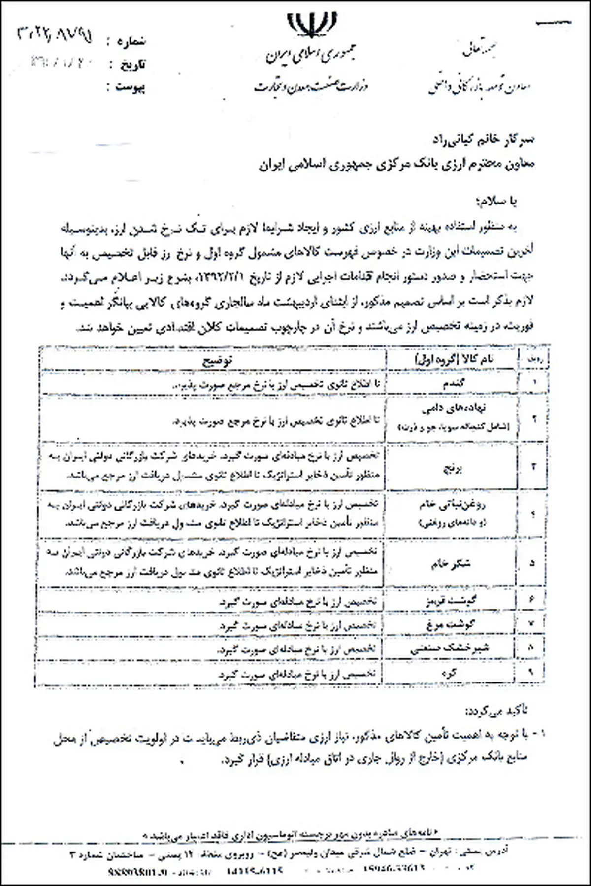تعیین تکلیف کالاهای اساسی برای تک نرخی شدن ارز