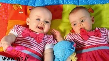دوقلوهایی با 87روز اختلاف سنی +عکس