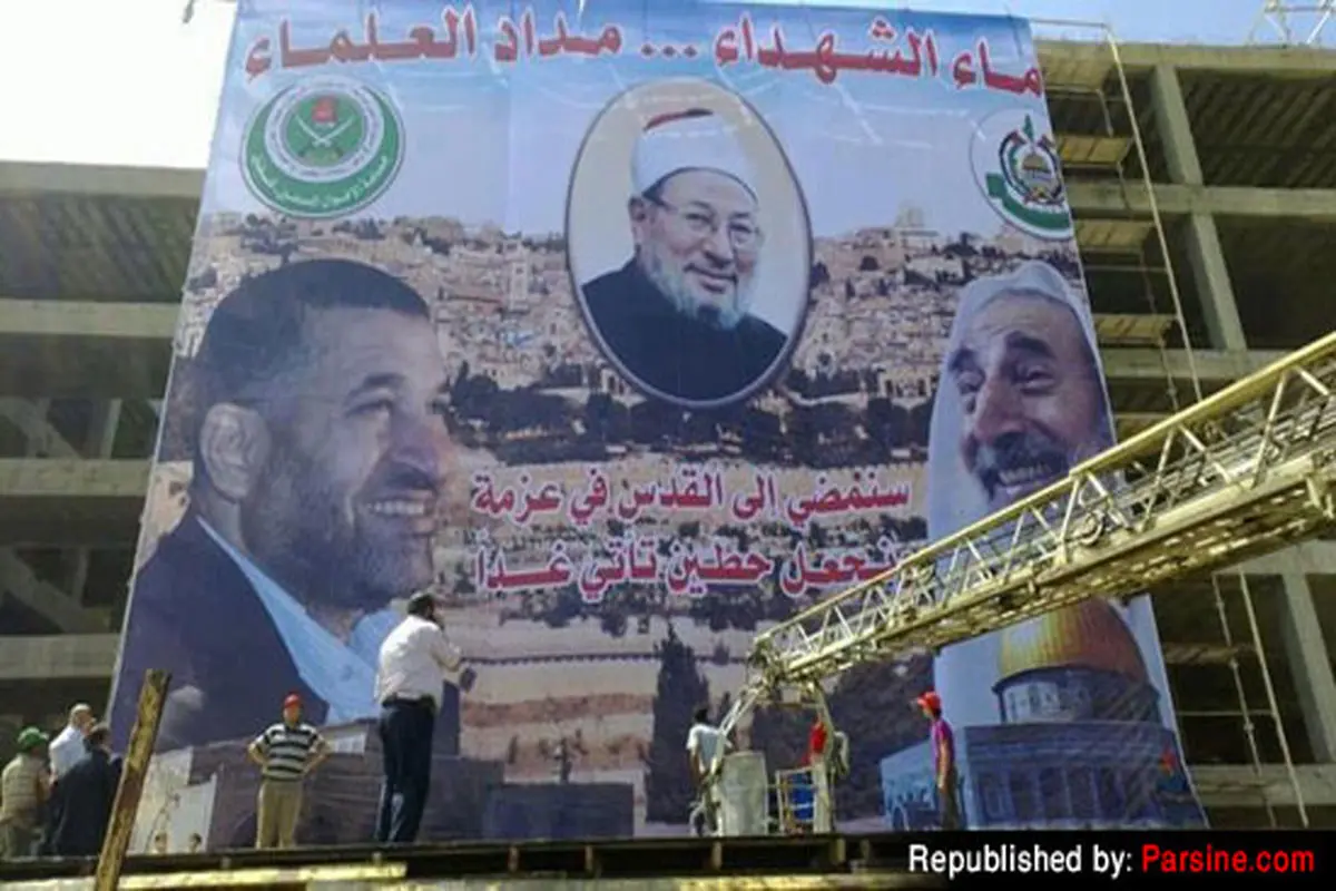 شیخ یوسف در غزة / هنیه: قرضاوی رهبر بهار عربی است