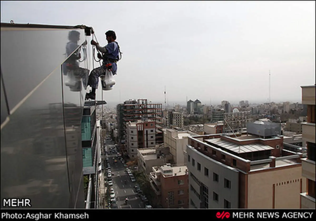 تصاویر/ کارگران ارتفاع