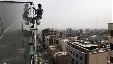 تصاویر/ کارگران ارتفاع