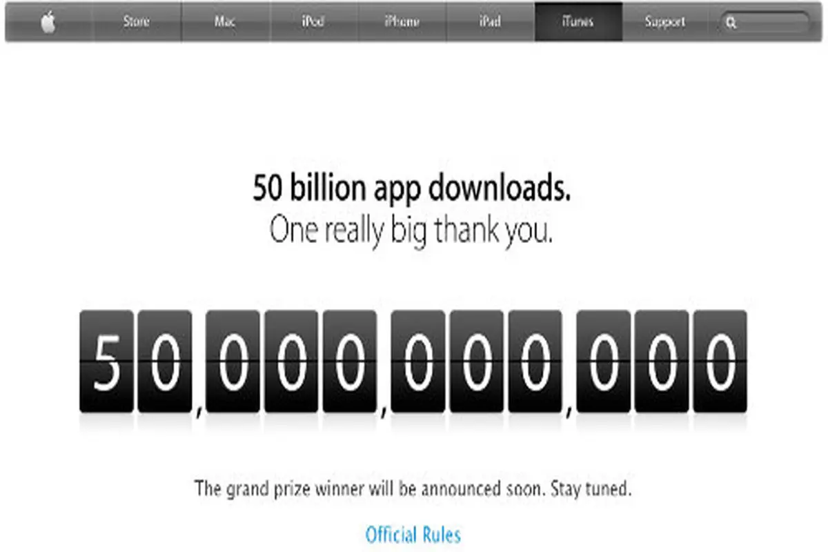 App Store اپل و رکورد ۵۰ میلیارد دانلود+عکس
