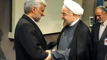 عکس/ جلیلی چشم در چشم روحانی