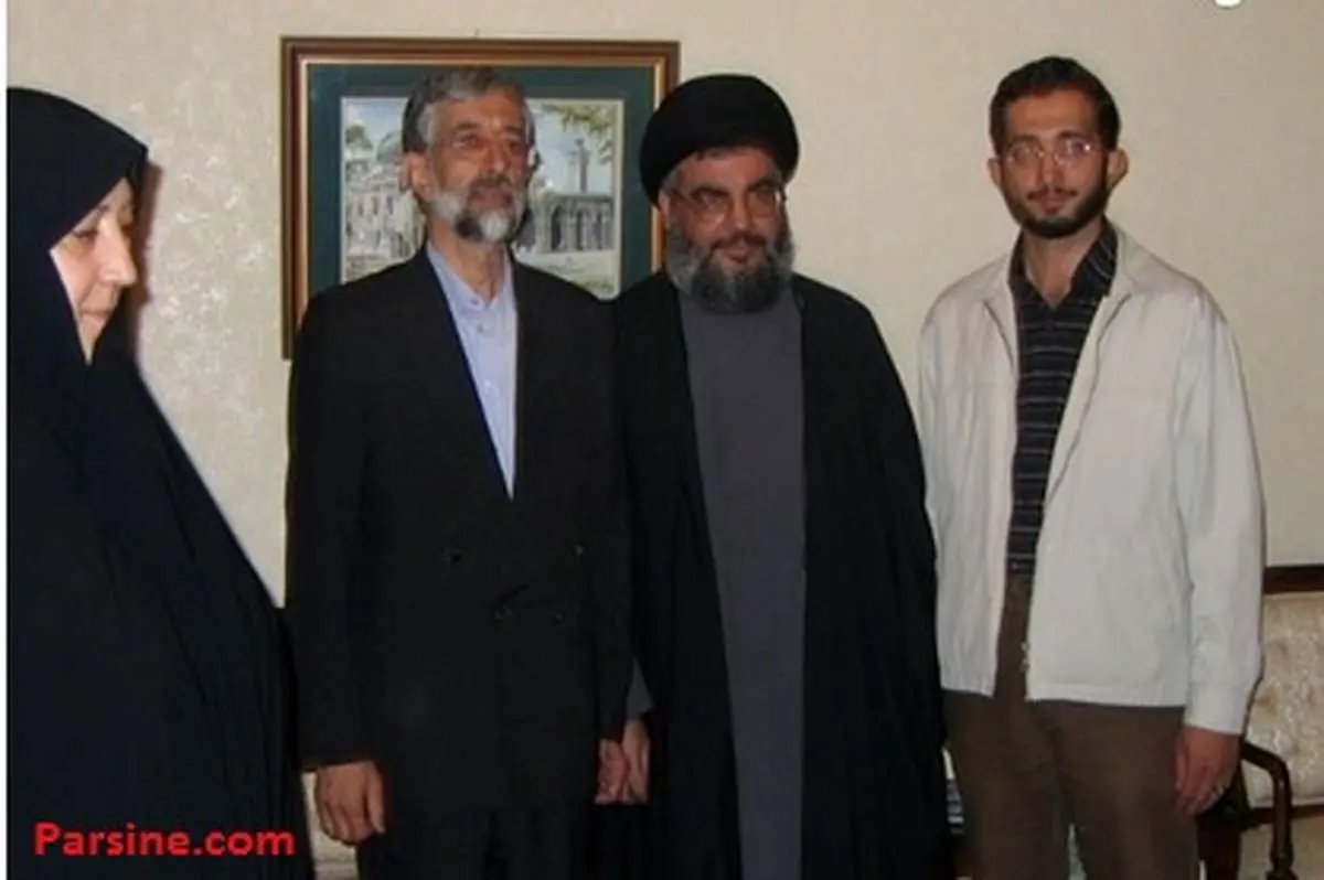 عکس یادگاری خانوادگی حدادعادل با سیدحسن نصرالله