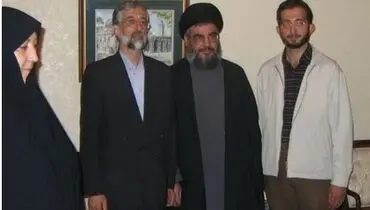 عکس یادگاری خانوادگی حدادعادل با سیدحسن نصرالله