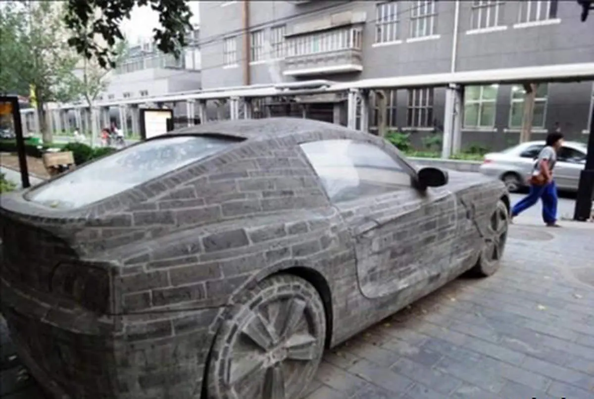 تصاویر/ ساخت خودرو BMW با سنگ