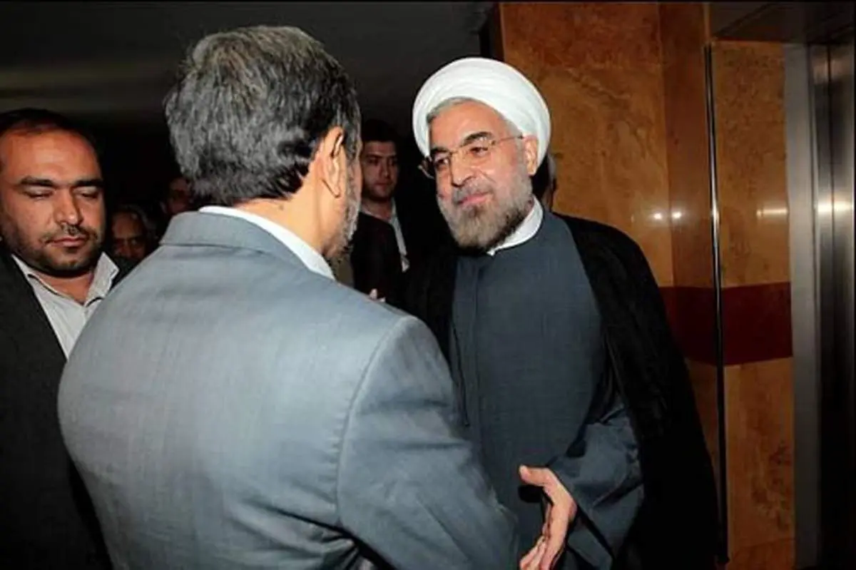 احمدی‌‎نژاد به دیدار روحانی رفت/تصاویر
