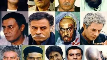 تصویر: گريم های متفاوت زنده ياد خسرو شکيبايی در یک قاب