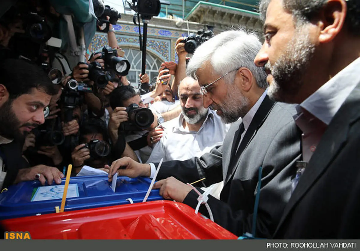 عکس/ حضور جلیلی پای صندوق اخذ رای