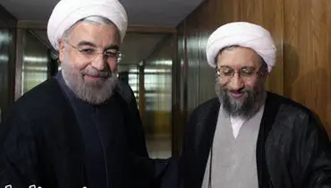 دیدار آملی لاریجانی با روحانی/ تصاویر