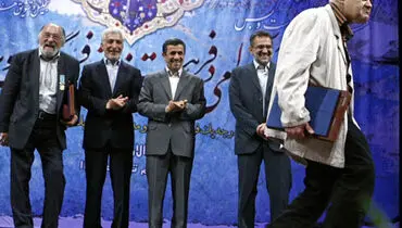 عکس/ شوخی اکبرعبدی مقابل احمدی‌نژاد