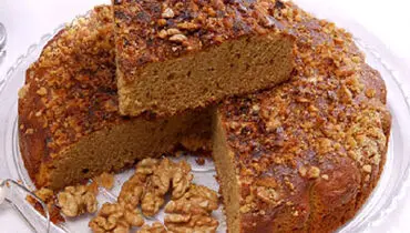 طرز تهیه ی كيك گردويی با ارده و شيره انگور