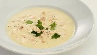 سوپ سرد مرغ و ماست