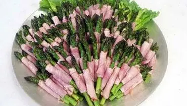 روش پخت مارچوبه با ژامبون