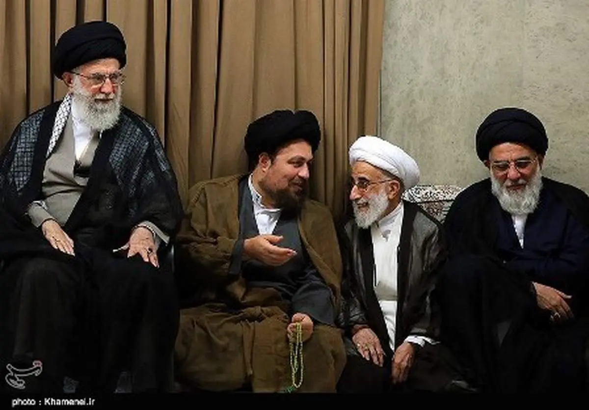 خوش و بش سید حسن با آیت الله جنتی