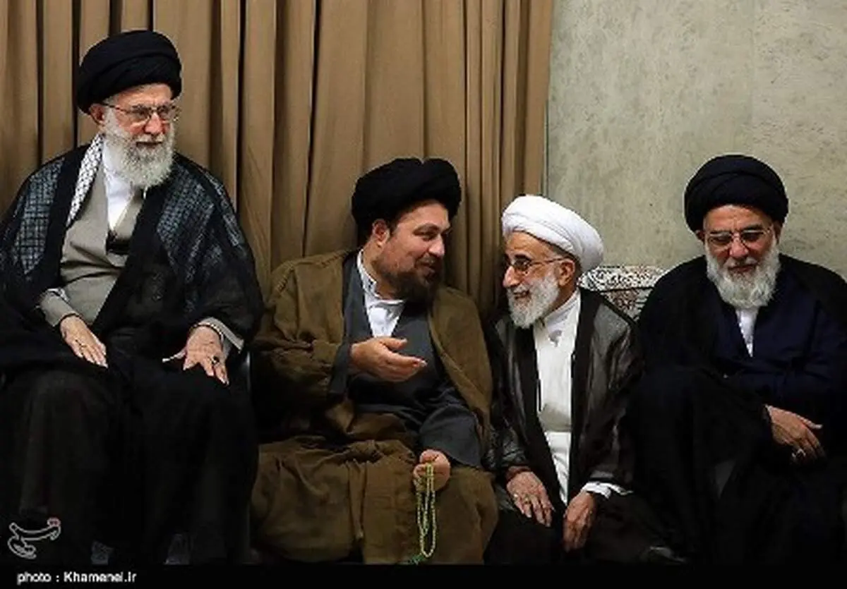 خوش و بش سید حسن با آیت الله جنتی