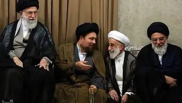 خوش و بش سید حسن با آیت الله جنتی