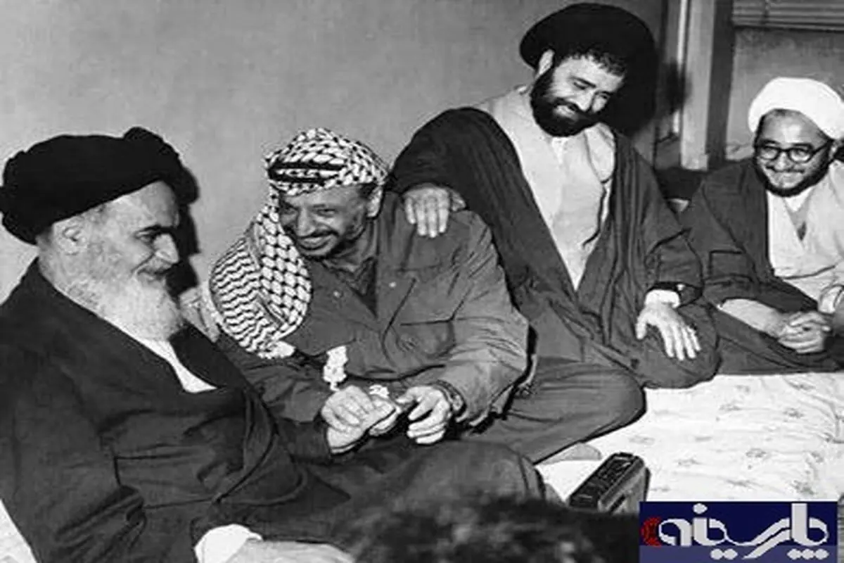 عکس: امام خمینی و یاسر عرفات، صادق خلخالی