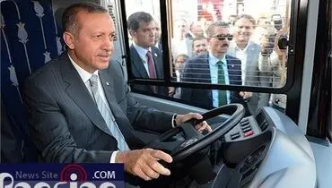 عکس/ اتوبوس رانی اردوغان!