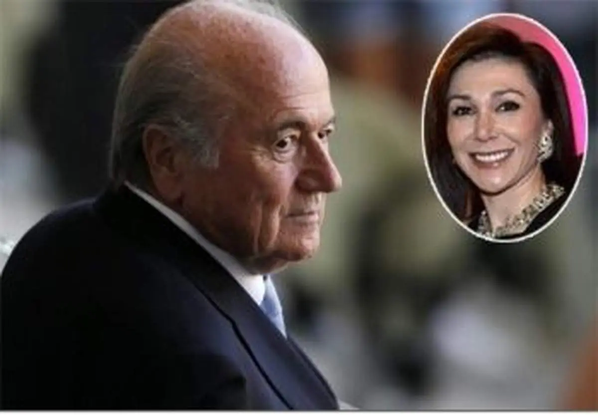 جنجال یک زن همراه بلاتر در مراسم فیفا+ عکس