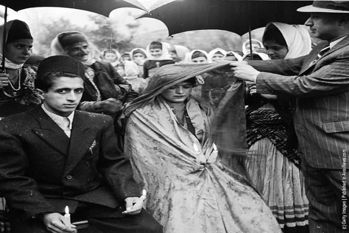 عکس/عروس و داماد ایرانی در دهه 30
