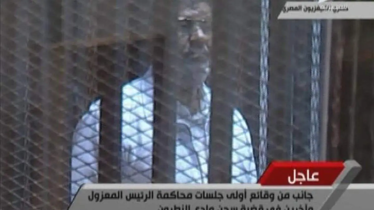 عکس:محمد مرسی در دادگاه مصر