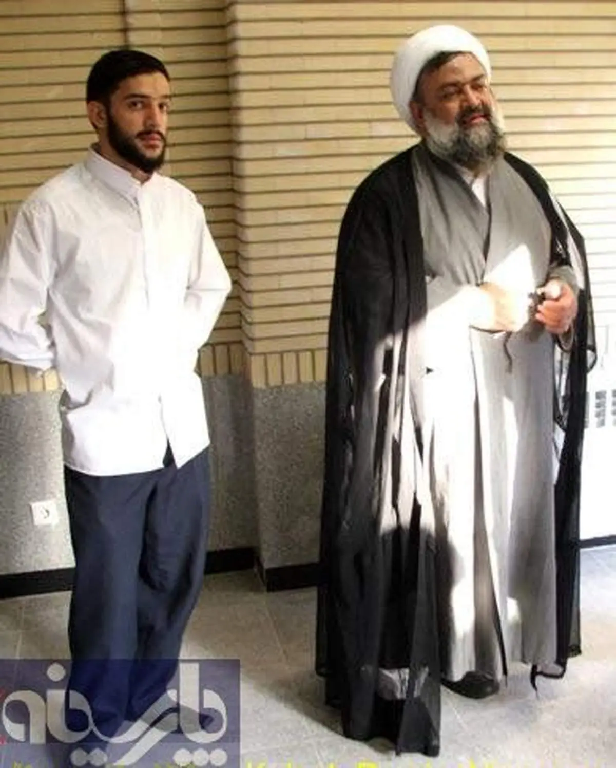 عکس: حجت الاسلام ادیب یزدی و پسرش