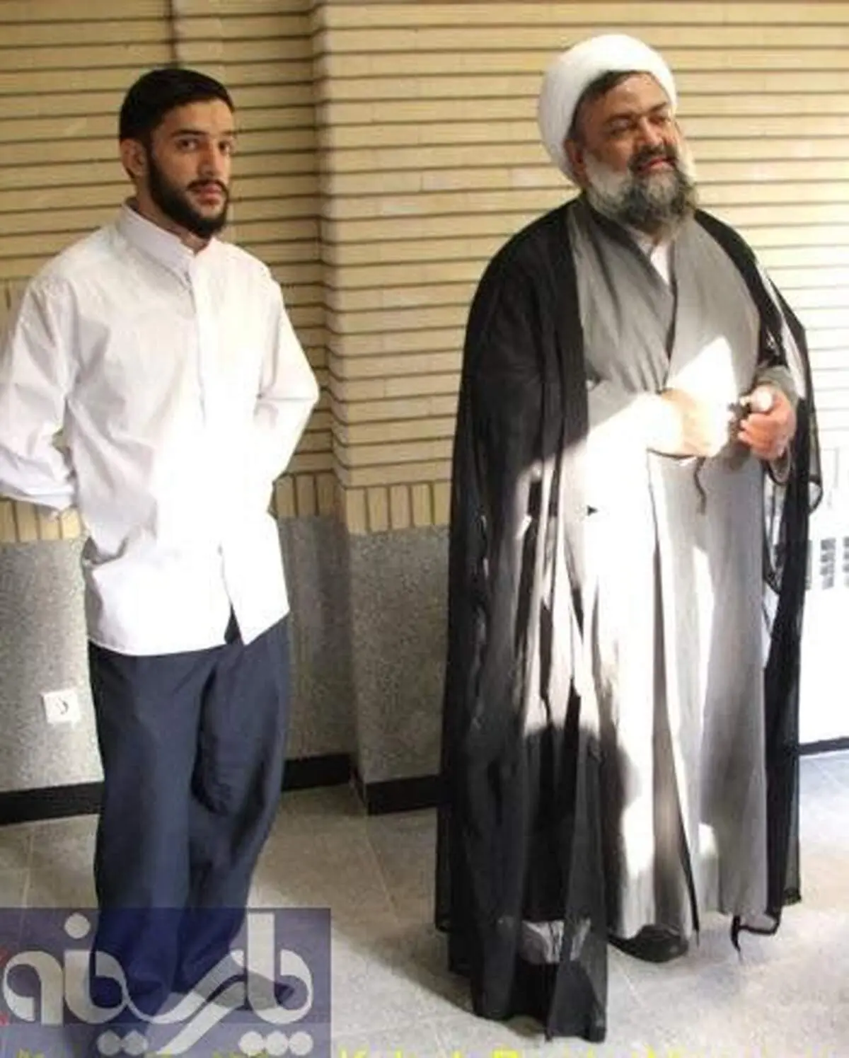 عکس: حجت الاسلام ادیب یزدی و پسرش