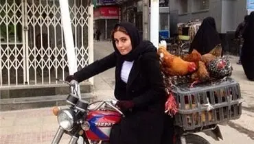 عکس/ الناز شاکردوست سوار موتورسیکلت!