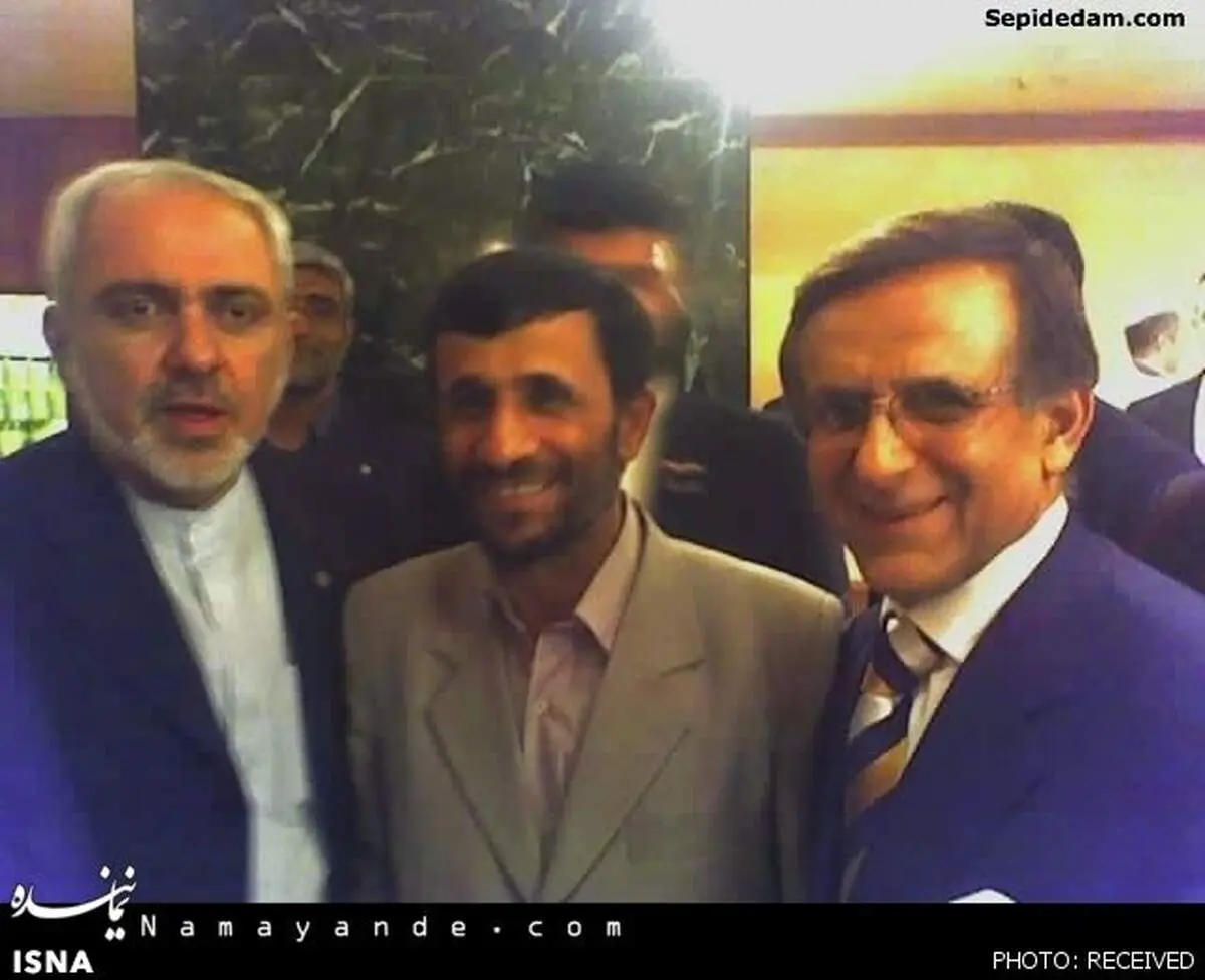 عکس/ احمدی نژاد، ظریف و رئیس شورای ایرانیان آمریکایی