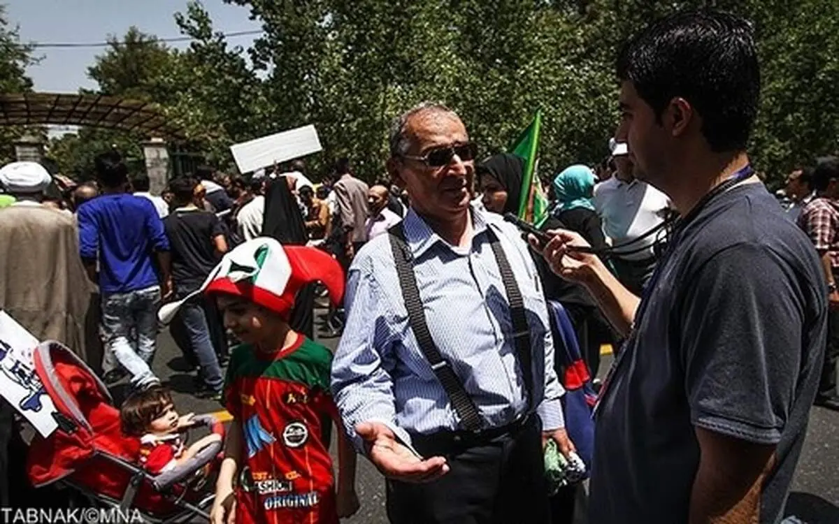 زیبا کلام در راهپیمایی روز قدس