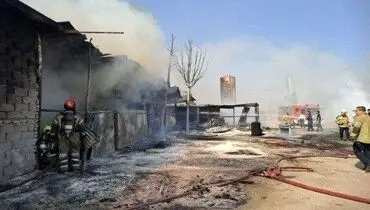 جزئیات جدید از آتشسوزی کارخانه تولید چسب در البرز + فیلم