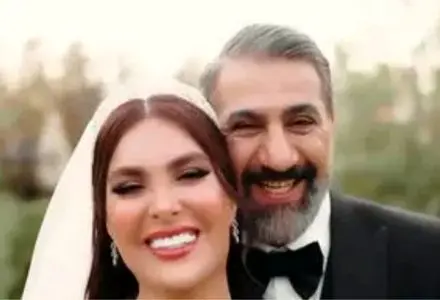 محمد نادری و همسر زیبایش در مراسم اکران سریال
