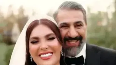 محمد نادری و همسر زیبایش در مراسم اکران سریال