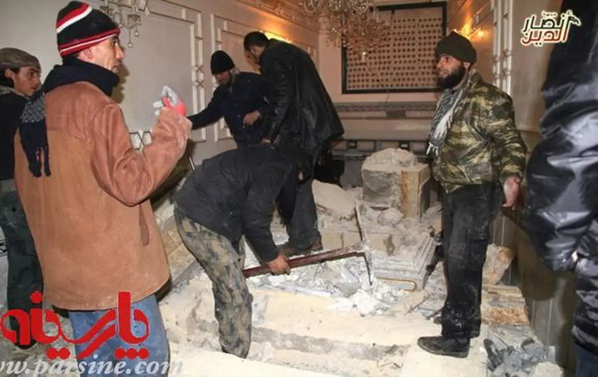 شکافتن قبر با دریل/حلب