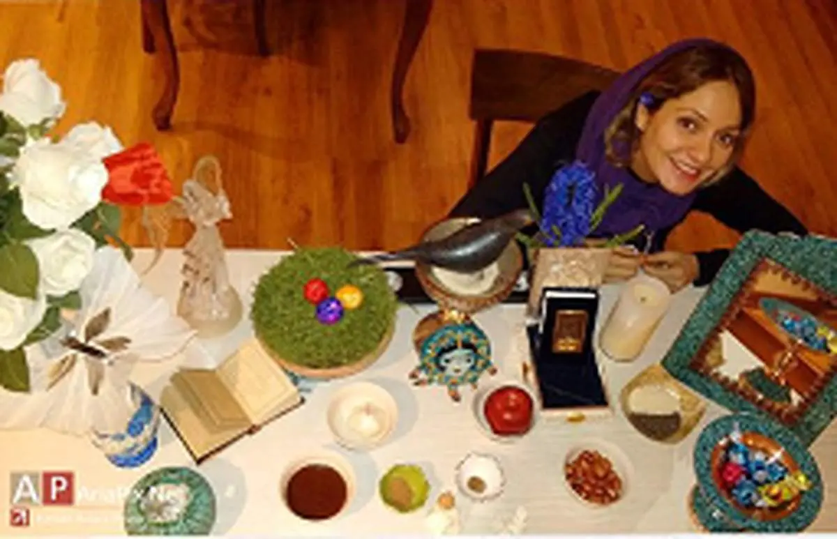 عکس هایی از بازیگران بر سرسفره هفت سین