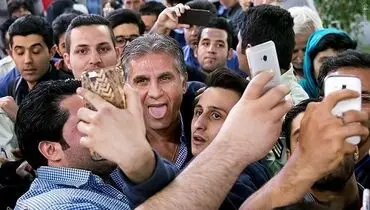 عکس/ژست جالب کی روش هنگام سلفی