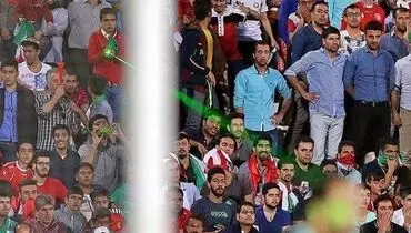 عکس:تماشاگری که 90 دقیقه در چشم عربها لیزر انداخت!