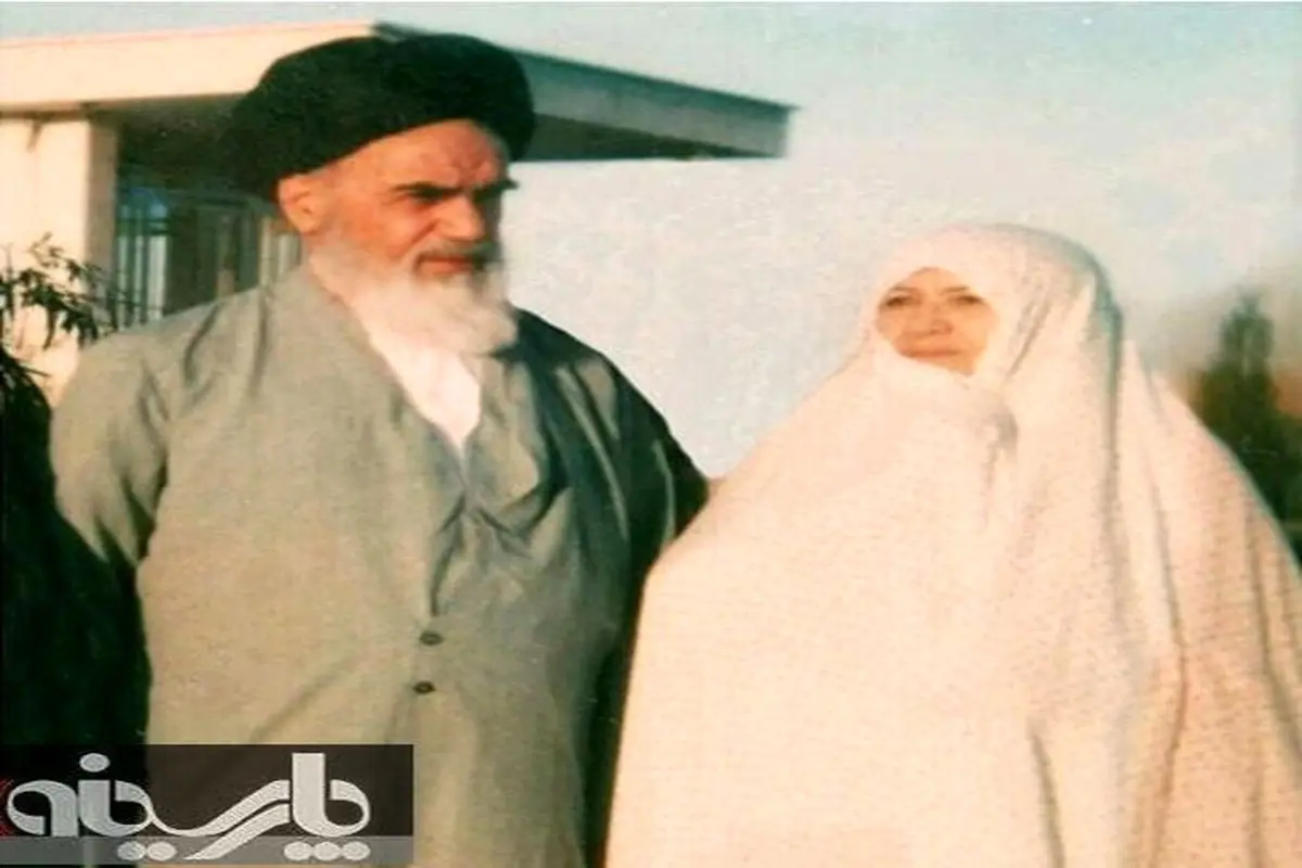 عکس دیده نشده از امام خمینی و همسر