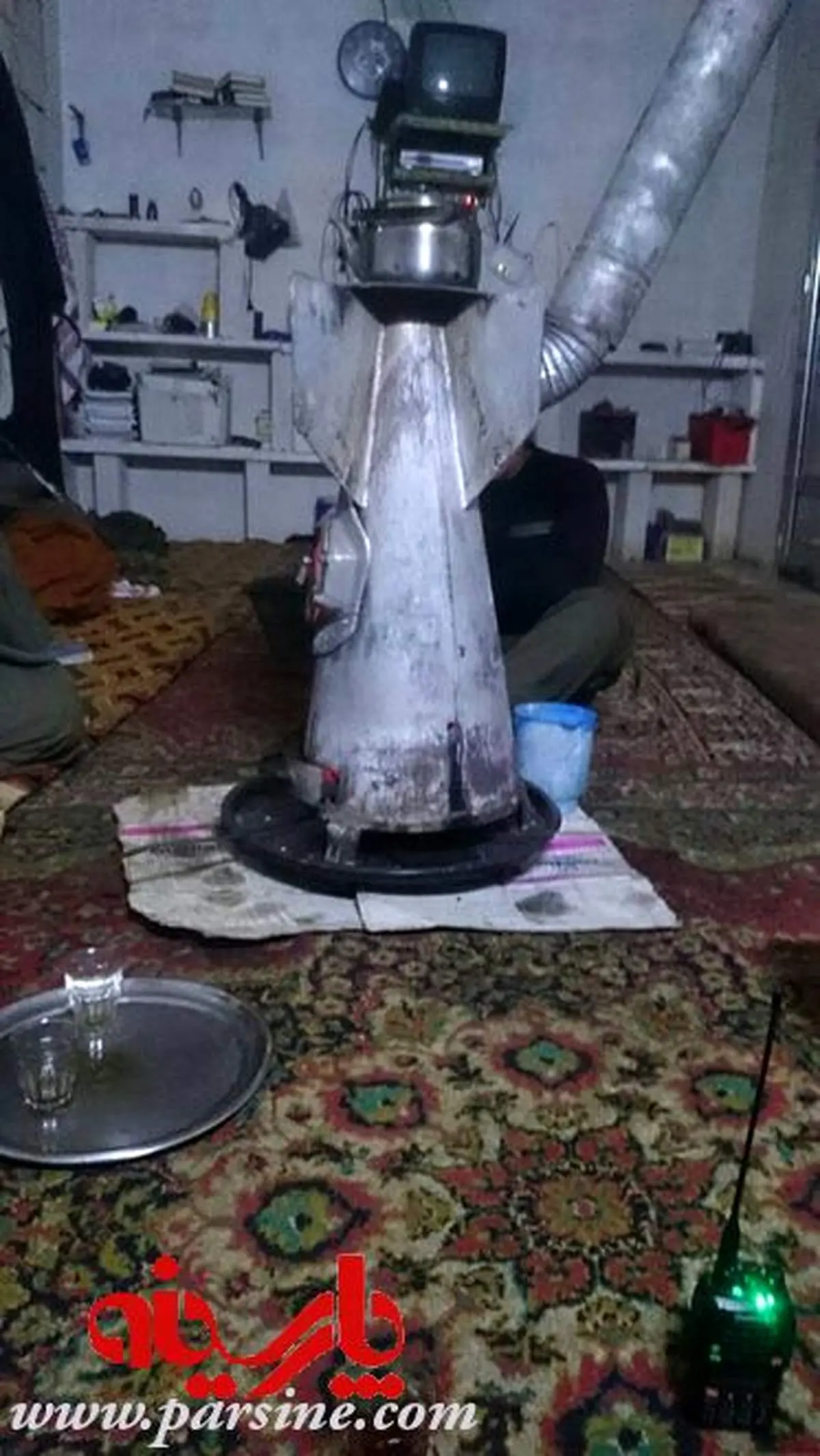 عکس:ساخت بخاری با بقایای بمب!