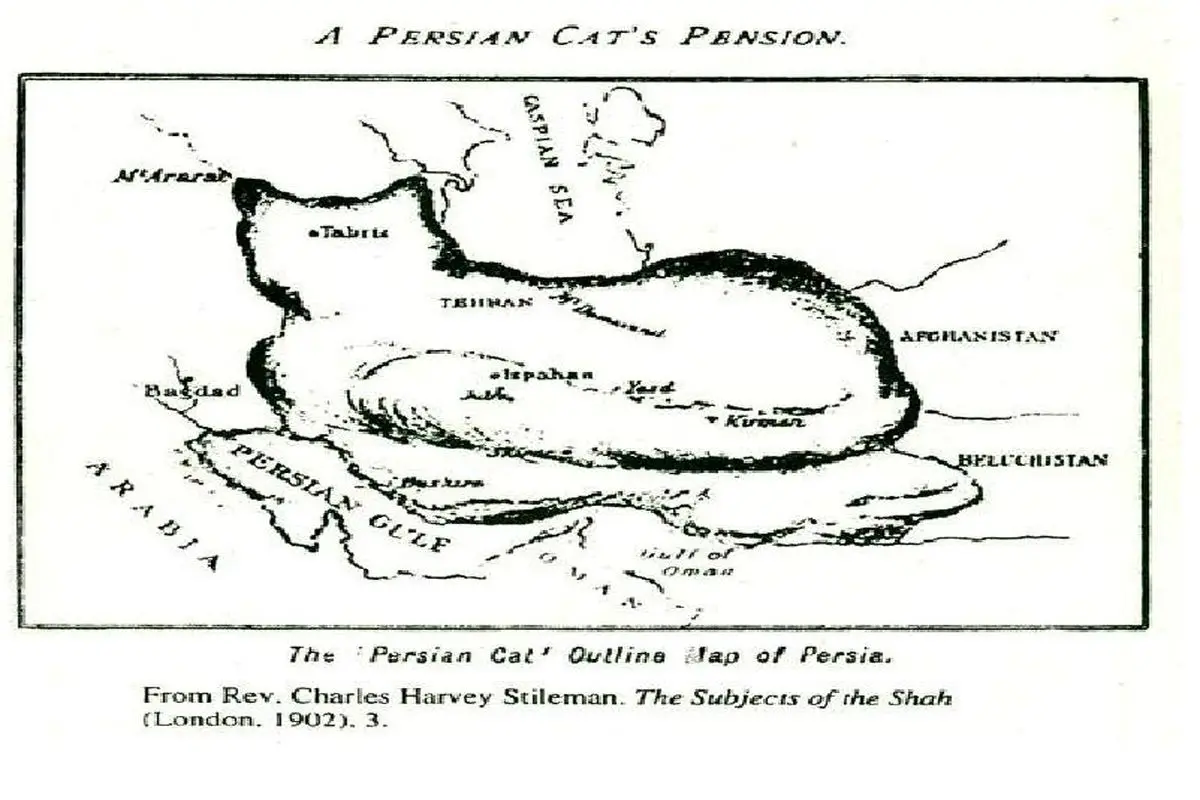 قدیمی ترین نقشه ایران به شکل گربه + عکس