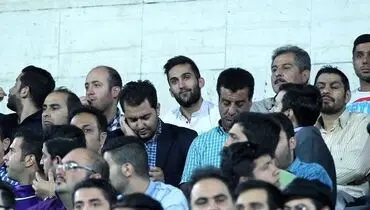 پیام صادقیان در ورزشگاه آزادی/ عکس