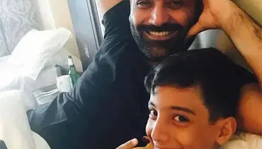 مهدی کوشکی پس از ۹ سال پسرش را دید+عکس