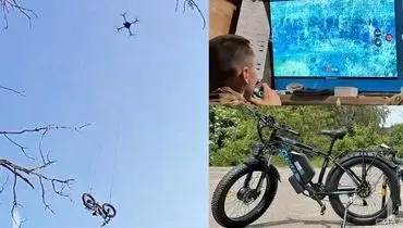 نجات معجزه‌آسا سرباز اوکراینی با پهپاد و دوچرخه برقی!