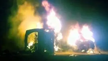 برخورد اتوبوس و تانکر سوخت در پاکستان با ۲۱ کشته